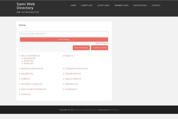 Directory Starter theme site design template sample