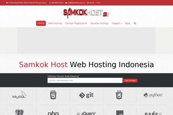 samkokhost.co.id site used Dwhost