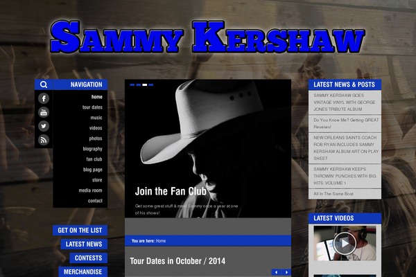 sammykershaw.com site used Bandzone