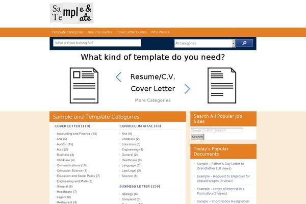 sampleandtemplate.com site used Sample-template