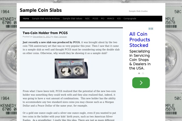 samplecoinslabs.com site used Twenty Twelve