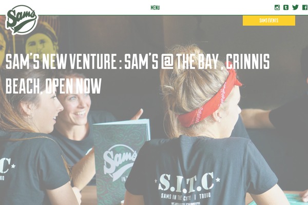 Sams theme site design template sample