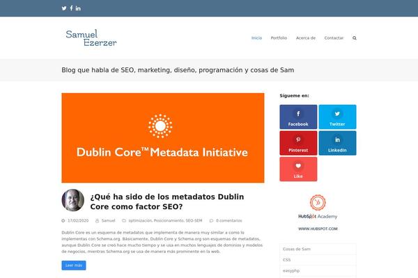 WordPress website example screenshot