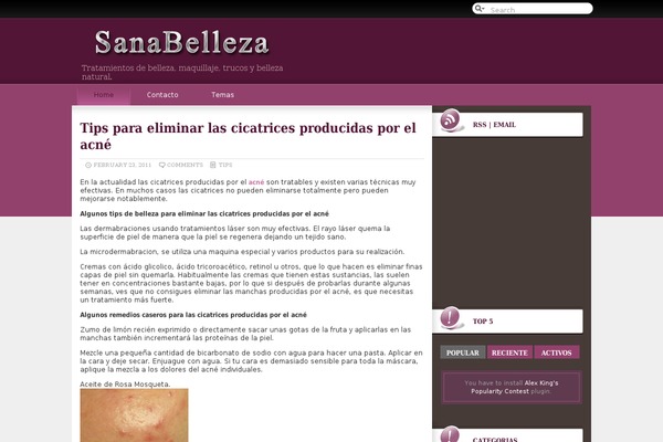 sanabelleza.com site used Mahinahon