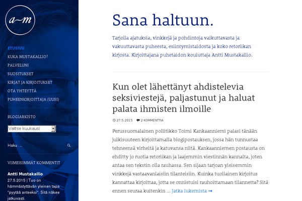 sanahaltuun.fi site used Sanahaltuun