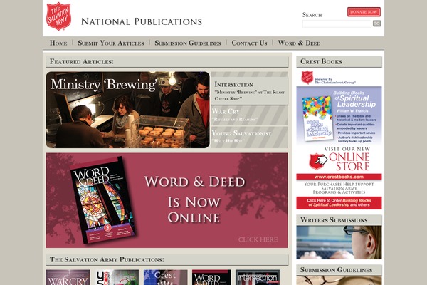 sanationalpublications.org site used Salvationarmy