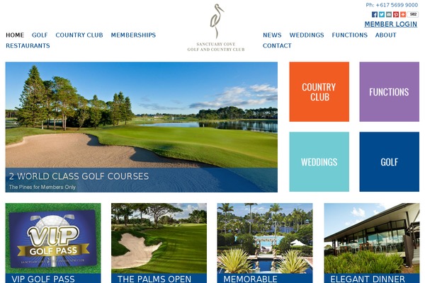 Golfclub website example screenshot