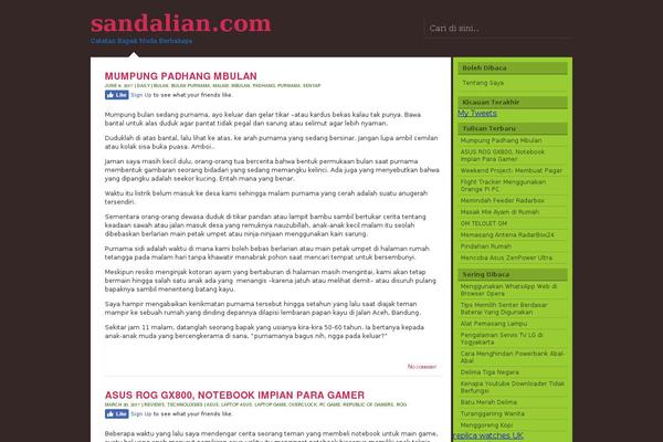sandalian.com site used Writermuse