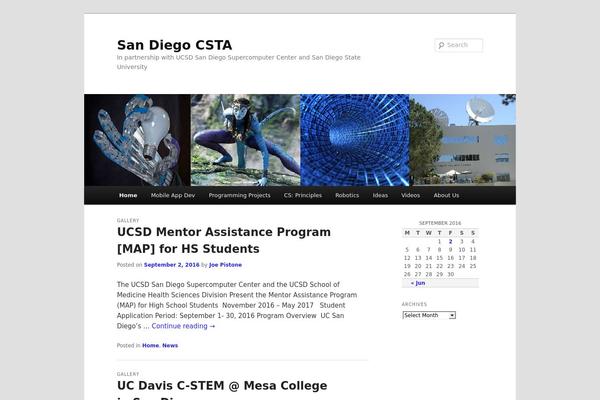sandiegocsta.org site used Twenty Eleven