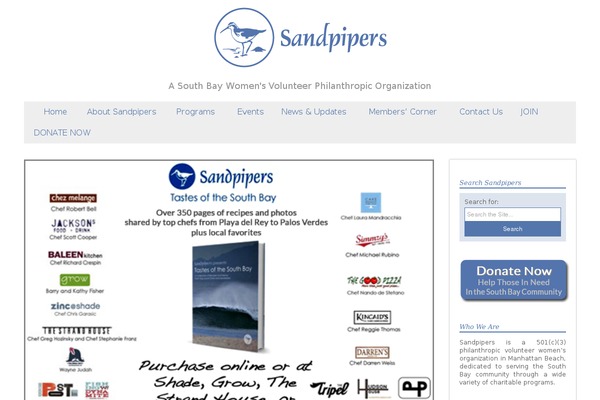 sandpipers.org site used Sandpipers