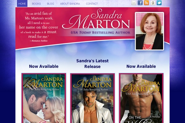 sandramarton.com site used Martonblue