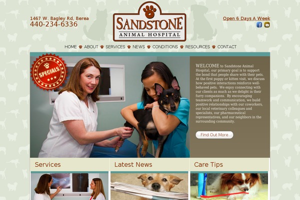 sandstoneanimalhospital.com site used Sandstone