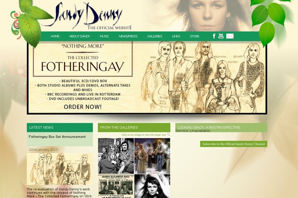 sandydennyofficial.com site used Sandydenny