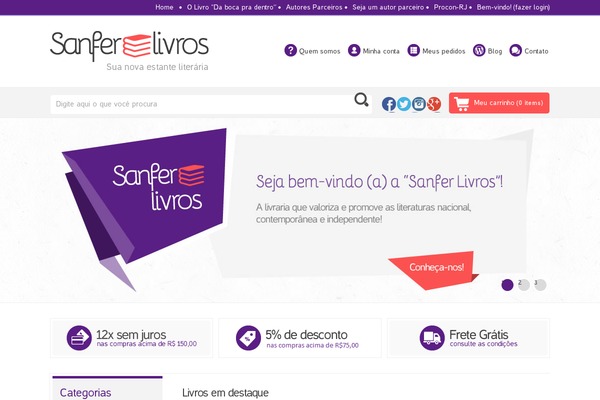 sanferlivros.com.br site used Sanferlivros