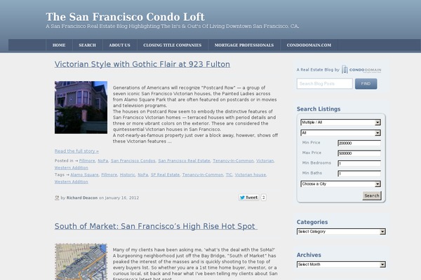 Condo theme site design template sample