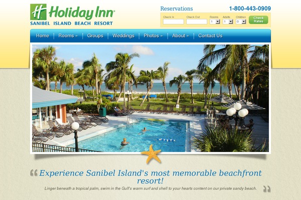 Holidayinn theme site design template sample