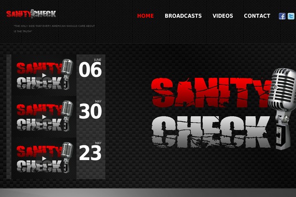 sanitycheckradioshow.com site used Cherry Framework