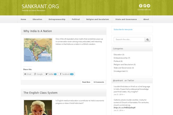 sankrant.org site used NewsPaperly