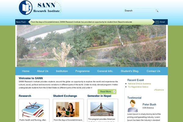 Sann theme site design template sample