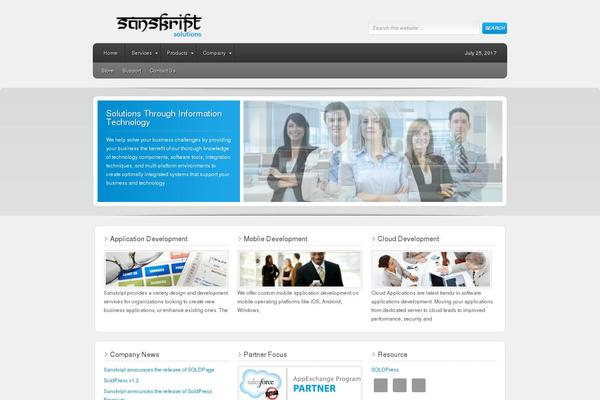 Enterprise theme site design template sample