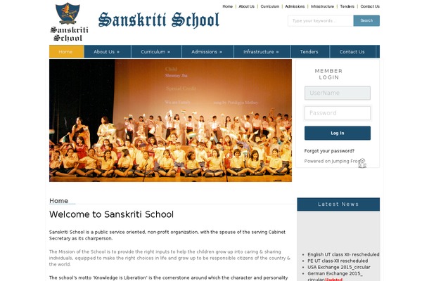 sanskritischool.com site used Grand College v 1.08