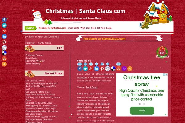 santaclaus.com site used Red-christmas