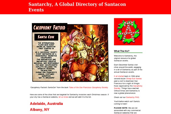 santarchy.com site used Redbar