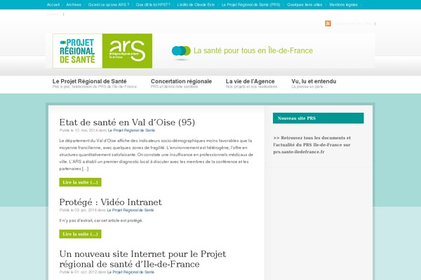 sante-iledefrance.fr site used Ars