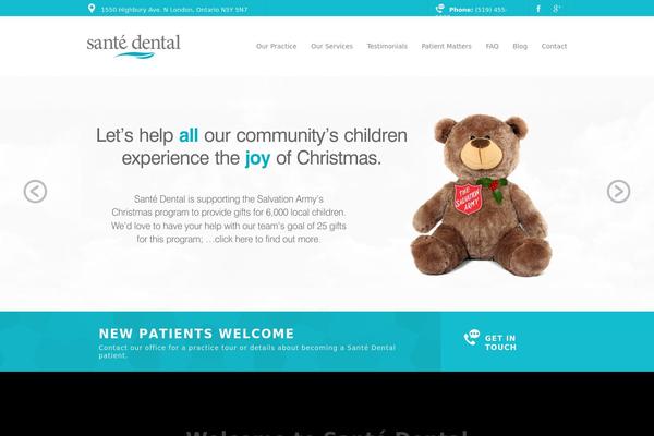 santedental.ca site used Santé