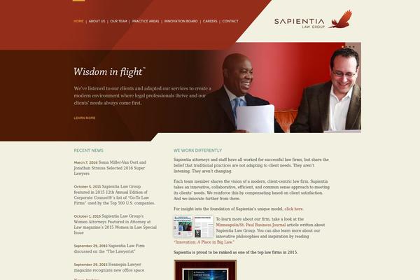 Sapientia theme site design template sample
