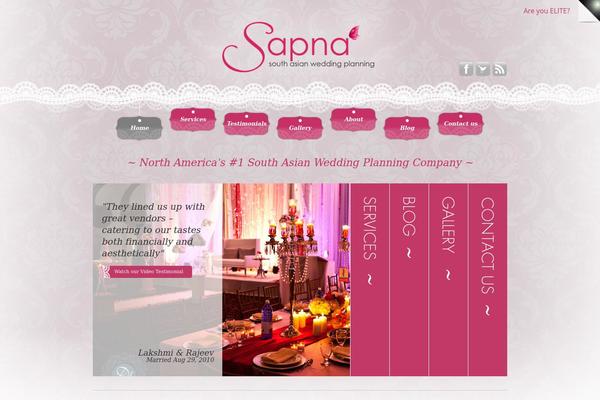 sapnaweddings.com site used Sapna