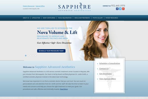 Sapphire theme site design template sample