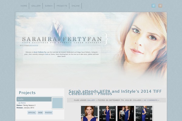 Sarah theme site design template sample