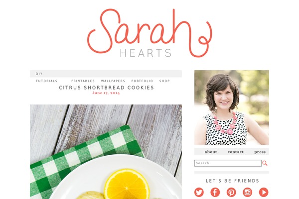 sarahhearts.com site used Emily-grace