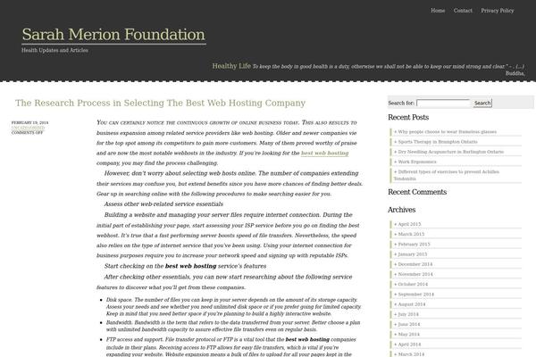 sarahmerion.com site used Typogriph