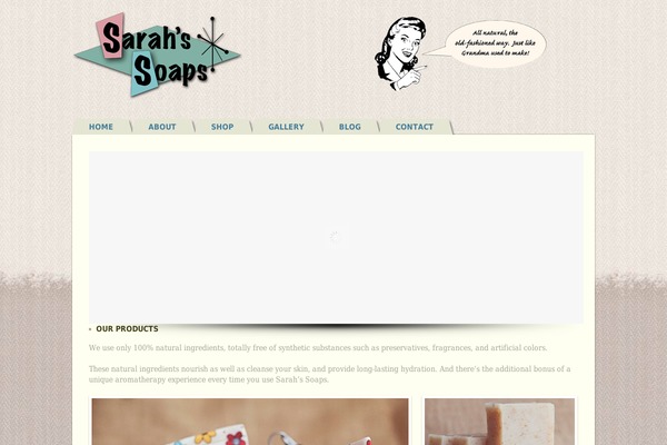sarahssoaps.com site used Handmade-two