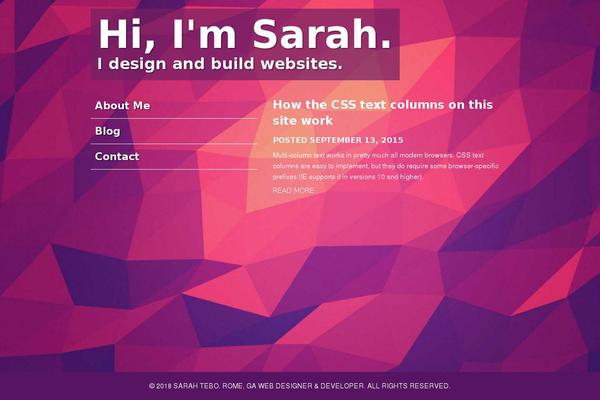 Sarah theme site design template sample