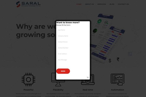 Saral theme site design template sample