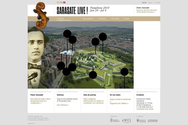 sarasatelive.com site used Sarasate