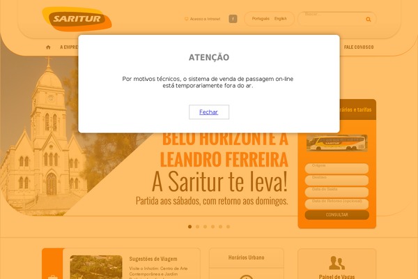 saritur.com.br site used Saritur