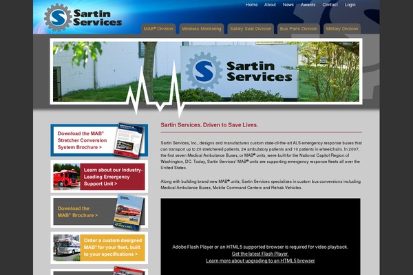 sartinservices.com site used Pinwheel