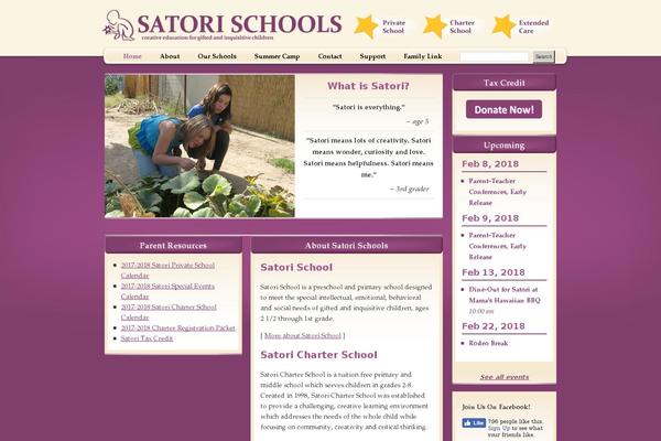 Satori theme site design template sample