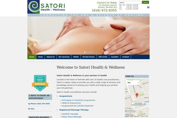 Satori theme site design template sample