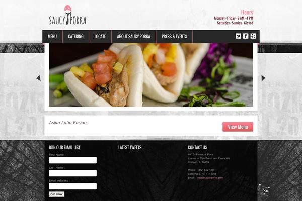 saucyporka.com site used Cafehouse