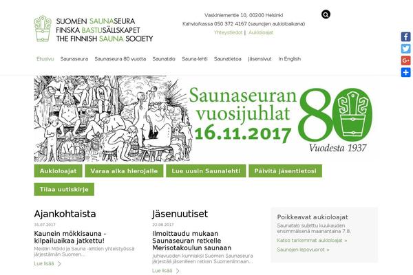 sauna.fi site used Saunaseura-theme