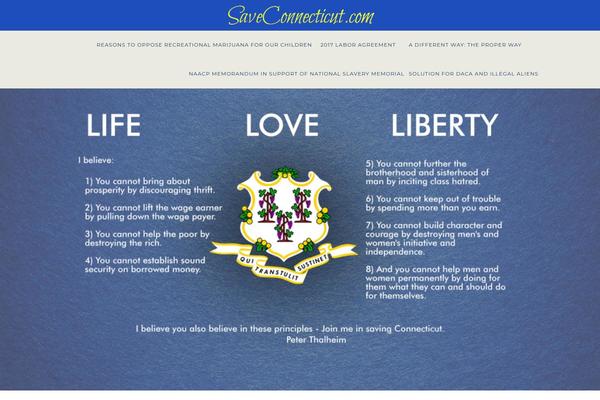saveconnecticut.com site used Politist-child