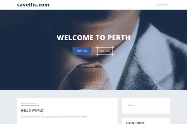 Perth theme site design template sample