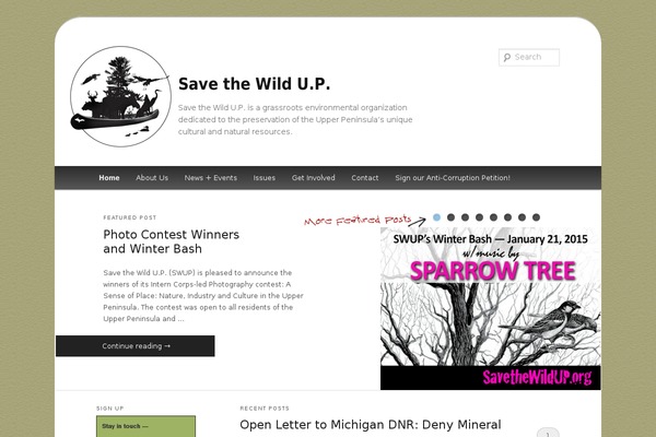 savethewildup.org site used Savethewildup