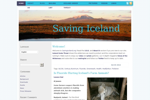 savingiceland.org site used New_mothernature