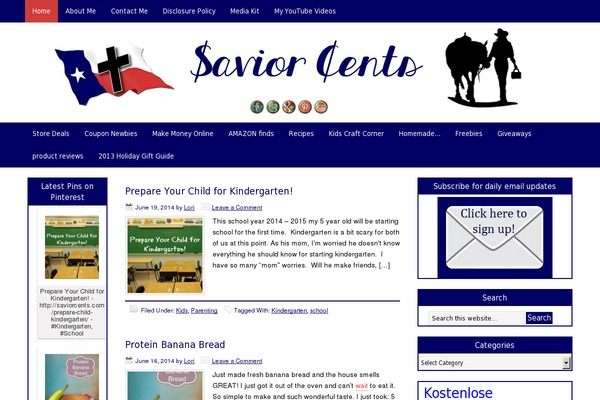 saviorcents.com site used Magazine